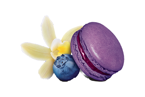 HD Macaron Vanilla and Blueberry Ingredients