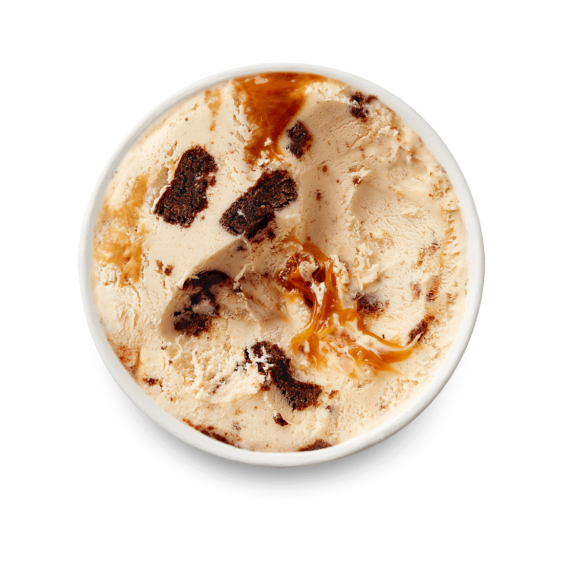 vanilla caramel brownie pint lid off